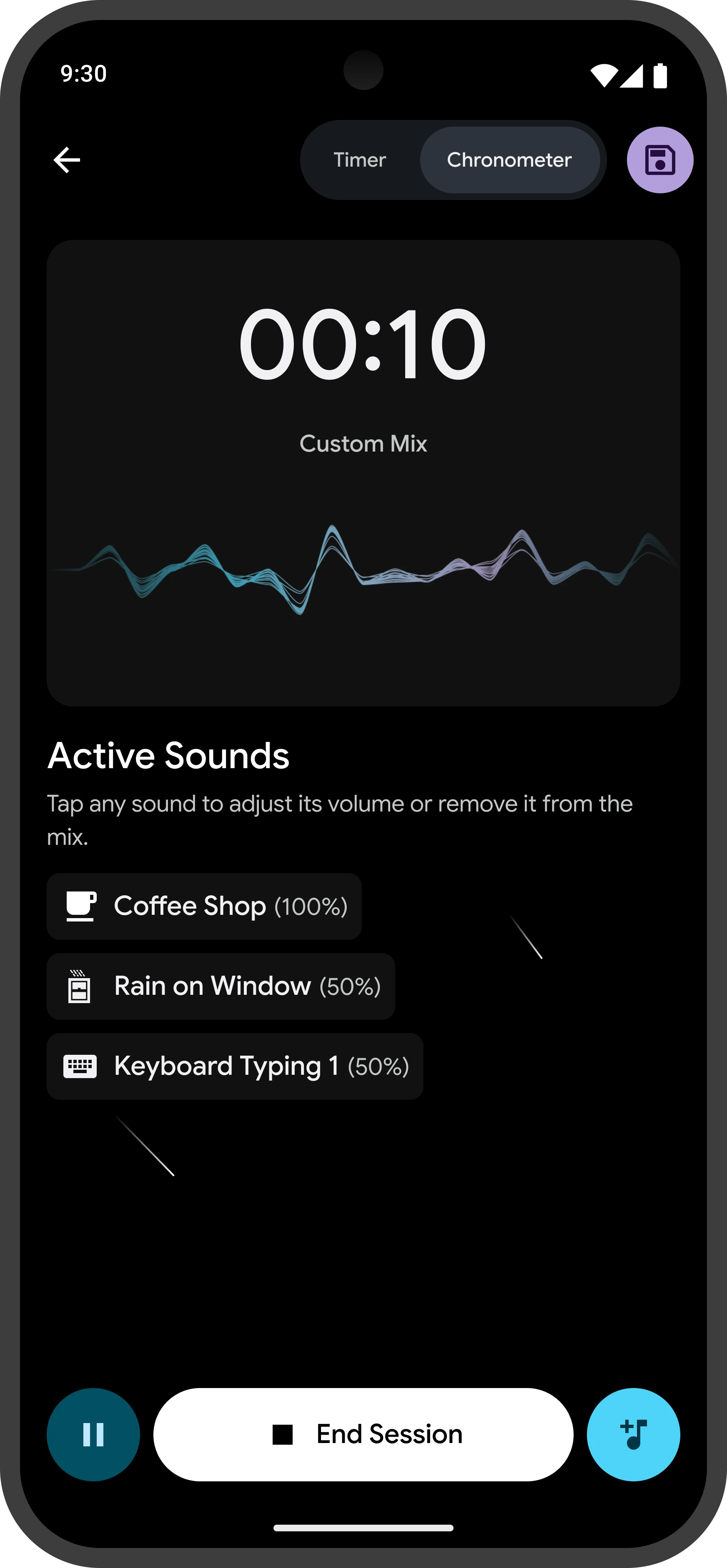 Captura de pantalla de la app Atmosia