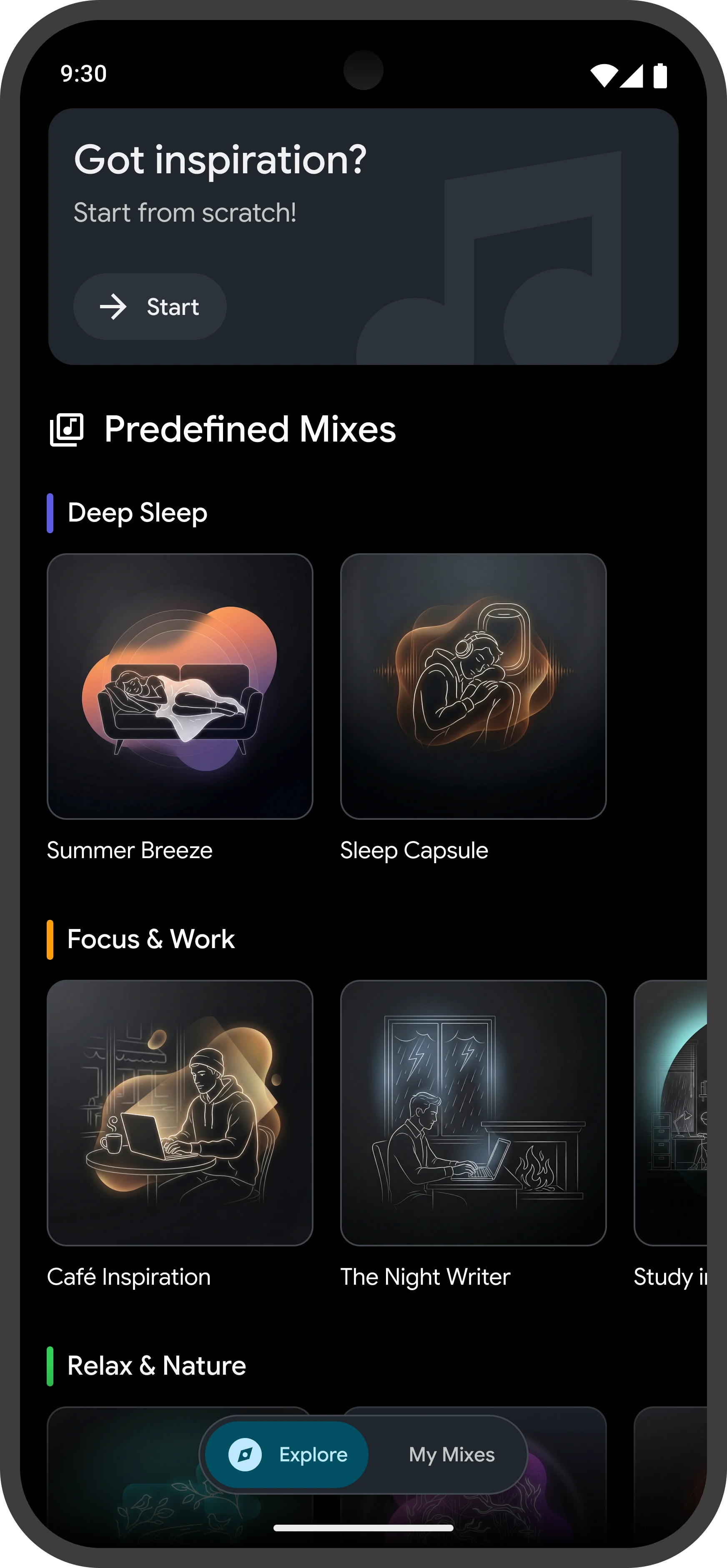 Captura de pantalla de la app Atmosia