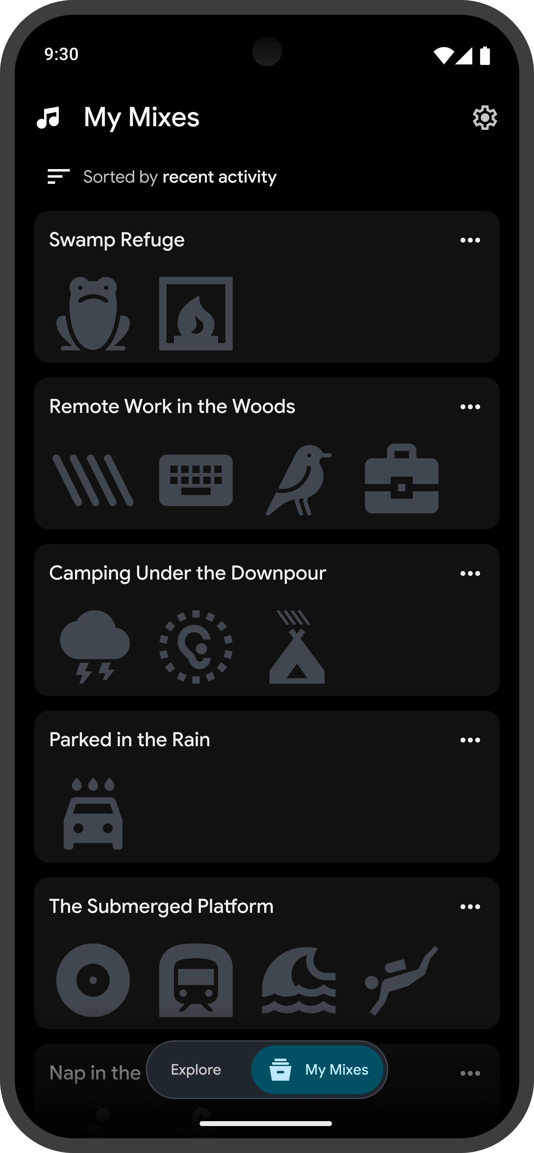Captura de pantalla de la app Atmosia